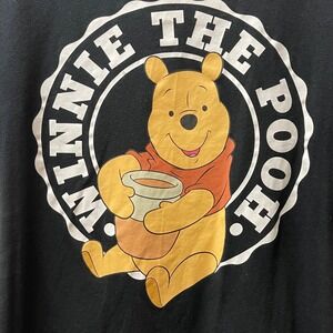 Disney Winnie the Pooh Men's Small Black T-Shirt Football Jersey Hunny 66